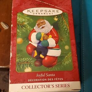 Hallmark Keepsake Ornament Joyful Santa Collectors Series Handcrafted 2001